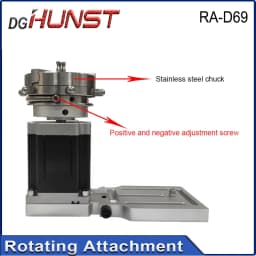 DGHUNST D69 CNC Router Laser Marking Machine Rotary Axis Chuck for Ring Bracelet Jewelry Engraving Auto Lock Rotary Attachment