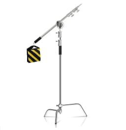 2.6M/8.5FT Stainless Steel Century Foldable Light Stand Tripod Magic Leg Photography C-Stand For Spot Light,Softbox,Photo Studio