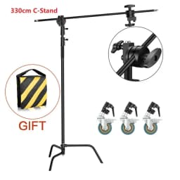 2.6M/8.5FT Stainless Steel Century Foldable Light Stand Tripod Magic Leg Photography C-Stand For Spot Light,Softbox,Photo Studio