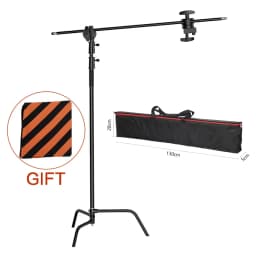 2.6M/8.5FT Stainless Steel Century Foldable Light Stand Tripod Magic Leg Photography C-Stand For Spot Light,Softbox,Photo Studio