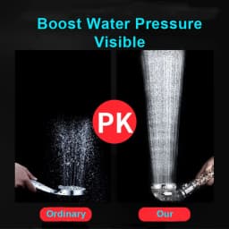 ZhangJi Bathroom 3-Function SPA Shower Head with Switch Stop Button High Pressure Anion Filter Bath Head Water Saving Shower