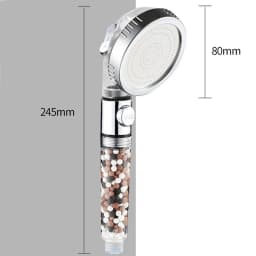 ZhangJi Bathroom 3-Function SPA Shower Head with Switch Stop Button High Pressure Anion Filter Bath Head Water Saving Shower