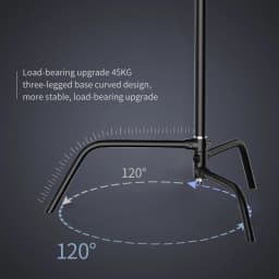Black C Stand SH 2.6M/3.3M Stainless Steel Foldable Light Stand Tripod Magic Leg Photography C-Stand For Spot Light,Softbox