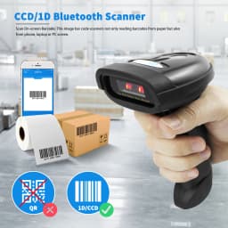 NETUM NT-1698W Handheld Wirelress Barcode Scanner AND NT-1228BL Bluetooth 1D/2D QR Bar Code Reader PDF417 for IOS Android IPAD