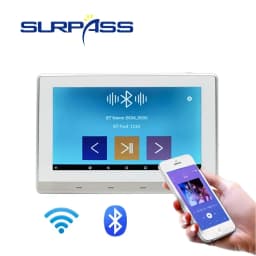 7 Inch power amplifier Bluetooth amplifier Screen Wall WiFi Touch amplifier Audio Home Theater Sound System 8X25W Music Playback
