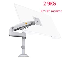 NB NEW H100 22-35' Monitor Holder Arm Gas Spring Full Motion LCD TV Mount 2-12kg Dual Arm Clamp Bracket