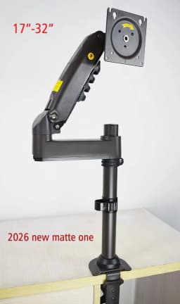 NB NEW H100 22-35' Monitor Holder Arm Gas Spring Full Motion LCD TV Mount 2-12kg Dual Arm Clamp Bracket