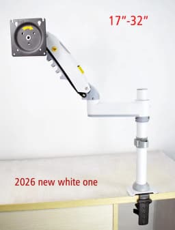 NB NEW H100 22-35' Monitor Holder Arm Gas Spring Full Motion LCD TV Mount 2-12kg Dual Arm Clamp Bracket
