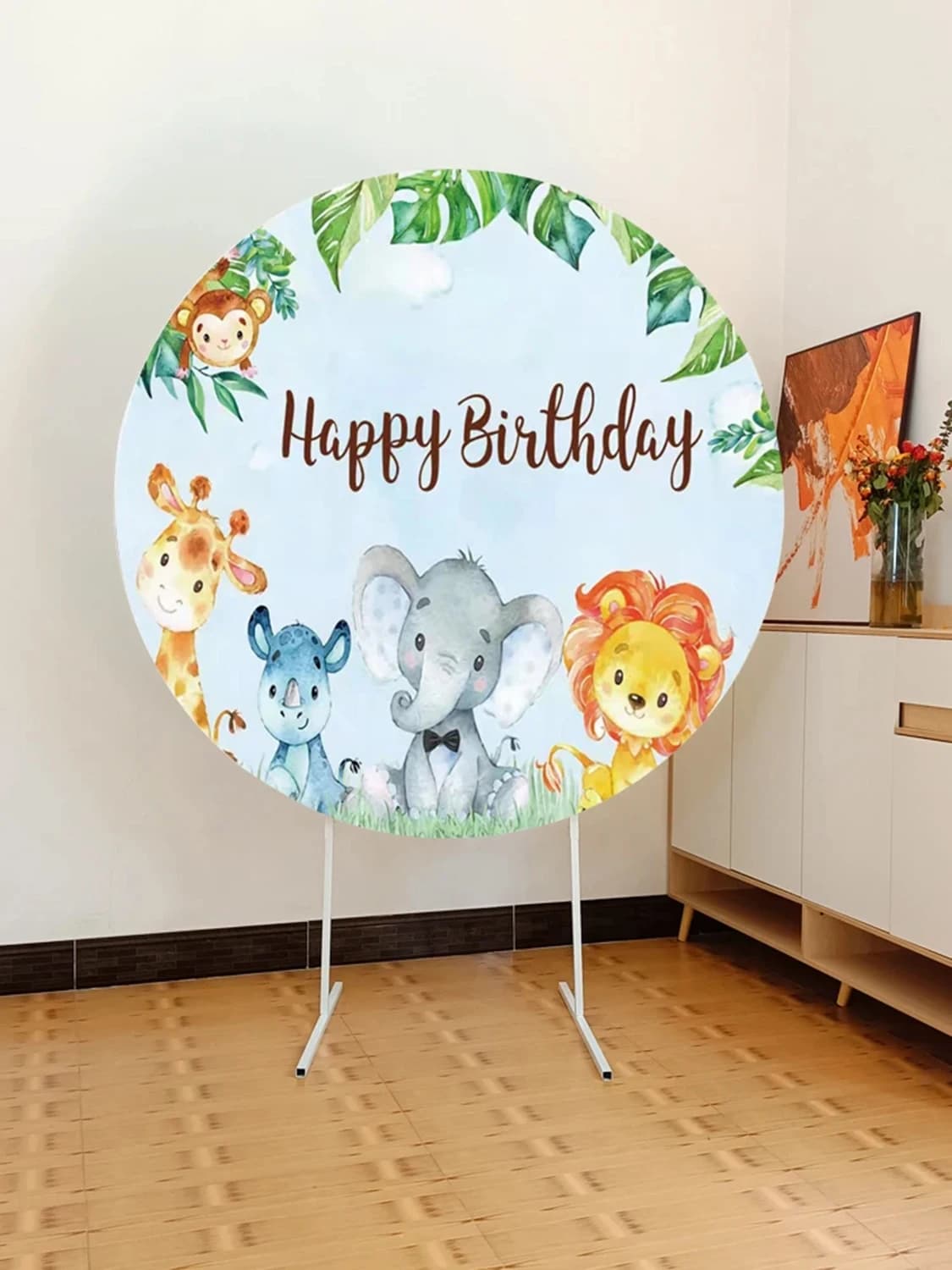 Metal Background Cover Stand Round Heightened Iron Arch Balloon Stand Birthday Party Baby Shower Background Decoration Stand