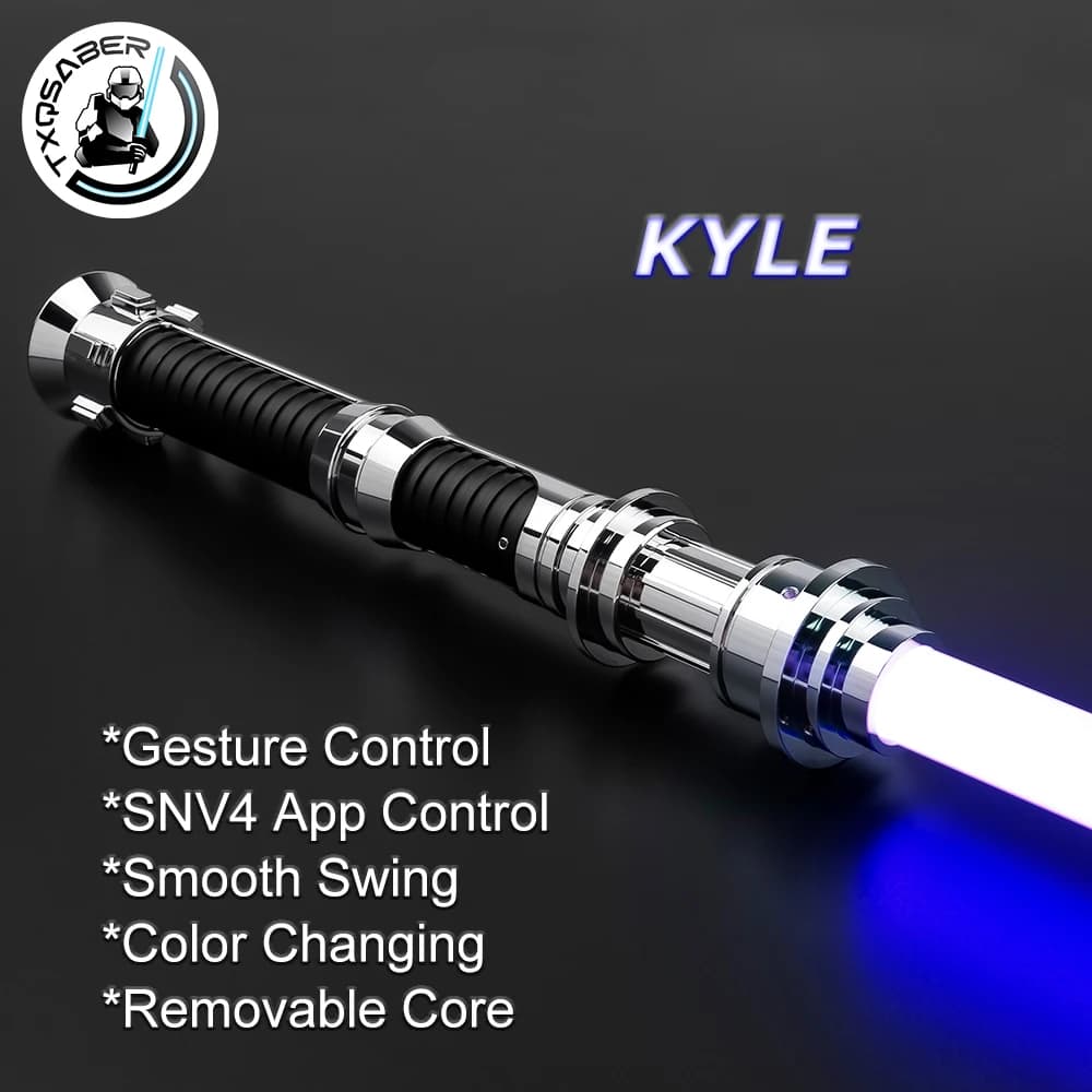 TXQSABER Lightsaber Neo Pixel SNV4 Proffie Smooth Swing Metal Handle Force Blaster Light Sword Cosplay Toys Replica Kyle Katarn