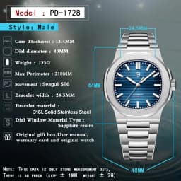 PAGANI DESIGN 40MM Men's Watches Luxury Automatic Watch For Men Mechanical WristWatch Stainless Steel Sapphire glass 2023 New