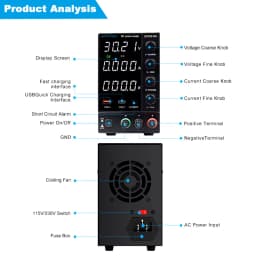 Adjust DC Power Supply Adjustable Lab Bench Power Source 30V 10A 5A 60V 5A AC Switching Stabilized Bench Source Wanptek DPS3010U