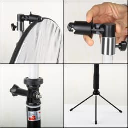 43 Inch/110cm Photography Light Reflector Collapsible Reflectors Kit With Clamp Metal Support For Photo Studio Lighting Shooting