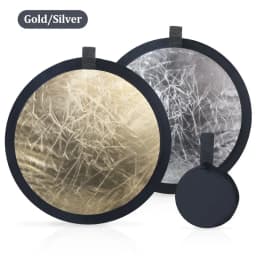 43 Inch/110cm Photography Light Reflector Collapsible Reflectors Kit With Clamp Metal Support For Photo Studio Lighting Shooting