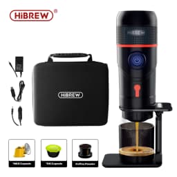 HiBREW Portable Coffee Machine for Car & Home,DC12V Expresso Coffee Maker Fit Nexpresso Dolce Pod Capsule Coffee Powder H4