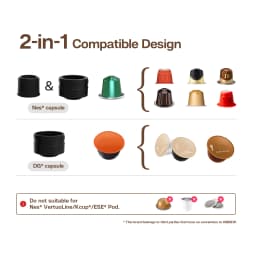 HiBREW Portable Coffee Machine for Car & Home,DC12V Expresso Coffee Maker Fit Nexpresso Dolce Pod Capsule Coffee Powder H4