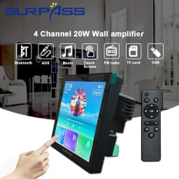 bluetooth amplifier 4Channel Smart Home Audio WirelessBluetooth-compatible Mini Multifunction stereo amplifier Hifiwith FM Radio