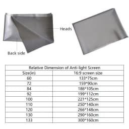Veidadz Projector Screen 60-133 inch 16:9 Metal Grey Anti-light Portable Foldable Reflective Screen for Home Theater Home Party