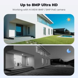 H.View 4K 8Ch Poe Nvr 8Mp Cctv Security System Face Detection H.265 Network Surveillance Audio Video Recorder Xmeye Onvif