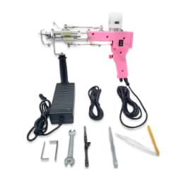110-240V 2 IN 1 Electric Carpet Tufting Gun Cut And Loop Pile Carpet Flocking Machines Carpet Weaving Flocking Machines Pink