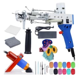 110-240V 2 IN 1 Electric Carpet Tufting Gun Cut And Loop Pile Carpet Flocking Machines Carpet Weaving Flocking Machines Pink