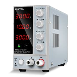 Wanptek Adjustable DC Power Supply 30V 10A LED Digital Lab Bench Power Source Stabilized Power Supply Voltage Regulator Switch