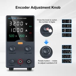 Wanptek Adjustable DC Power Supply 30V 10A LED Digital Lab Bench Power Source Stabilized Power Supply Voltage Regulator Switch