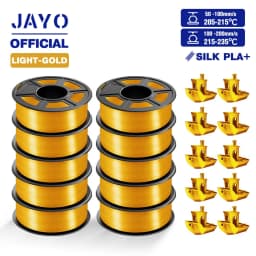 JAYO ABS/PLA META/PETG/SILK/TPU/Wood/ Rainbow/Marble 3D Printer Filament 1.75mm 10 Roll 3D Printing Materials for 3D Printer
