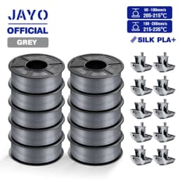 JAYO ABS/PLA META/PETG/SILK/TPU/Wood/ Rainbow/Marble 3D Printer Filament 1.75mm 10 Roll 3D Printing Materials for 3D Printer
