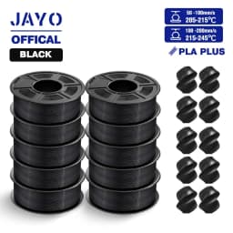 JAYO ABS/PLA META/PETG/SILK/TPU/Wood/ Rainbow/Marble 3D Printer Filament 1.75mm 10 Roll 3D Printing Materials for 3D Printer