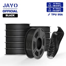 JAYO ABS/PLA META/PETG/SILK/TPU/Wood/ Rainbow/Marble 3D Printer Filament 1.75mm 10 Roll 3D Printing Materials for 3D Printer