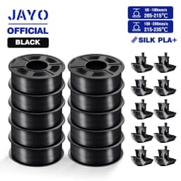 JAYO ABS/PLA META/PETG/SILK/TPU/Wood/ Rainbow/Marble 3D Printer Filament 1.75mm 10 Roll 3D Printing Materials for 3D Printer