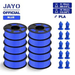 JAYO ABS/PLA META/PETG/SILK/TPU/Wood/ Rainbow/Marble 3D Printer Filament 1.75mm 10 Roll 3D Printing Materials for 3D Printer