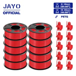 JAYO ABS/PLA META/PETG/SILK/TPU/Wood/ Rainbow/Marble 3D Printer Filament 1.75mm 10 Roll 3D Printing Materials for 3D Printer
