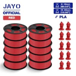 JAYO ABS/PLA META/PETG/SILK/TPU/Wood/ Rainbow/Marble 3D Printer Filament 1.75mm 10 Roll 3D Printing Materials for 3D Printer