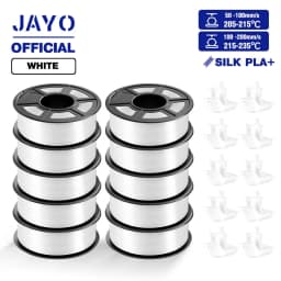 JAYO ABS/PLA META/PETG/SILK/TPU/Wood/ Rainbow/Marble 3D Printer Filament 1.75mm 10 Roll 3D Printing Materials for 3D Printer