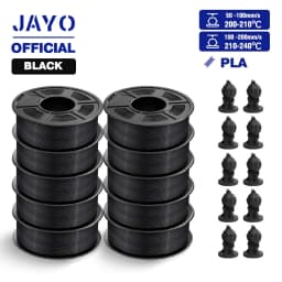 JAYO ABS/PLA META/PETG/SILK/TPU/Wood/ Rainbow/Marble 3D Printer Filament 1.75mm 10 Roll 3D Printing Materials for 3D Printer