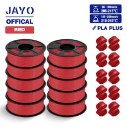 JAYO ABS/PLA META/PETG/SILK/TPU/Wood/ Rainbow/Marble 3D Printer Filament 1.75mm 10 Roll 3D Printing Materials for 3D Printer