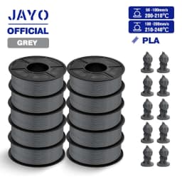 JAYO ABS/PLA META/PETG/SILK/TPU/Wood/ Rainbow/Marble 3D Printer Filament 1.75mm 10 Roll 3D Printing Materials for 3D Printer