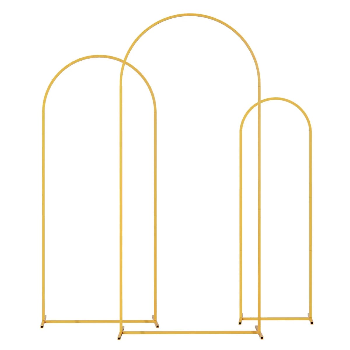 Metal Wedding Arch, Set of 3 Backdrop Stand for Wedding, Bridal, Indoor Outdoor Party Decoration