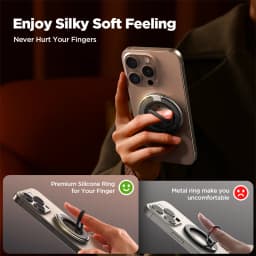 Joyroom Ring Phone Holder Colorful Magnetic Kickstand Silicone Ring Magnetic Phone Grip Holder Stand For iPhone 16 15 14 Pro Max