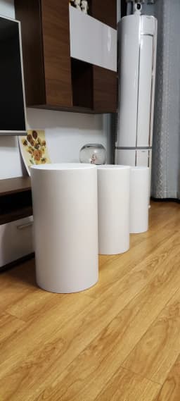 Iron Cylinder Circular Column for Wedding Decoration, Flower Stand Display, Party Cake Pedestal, White and Gold