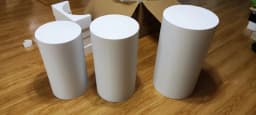 Iron Cylinder Circular Column for Wedding Decoration, Flower Stand Display, Party Cake Pedestal, White and Gold