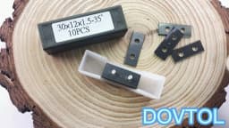 Square 30x12x1.5mm 1.18 inch Carbide Inserts Cutter Blades 2 Edges for Woodworking Groove Helical Planer