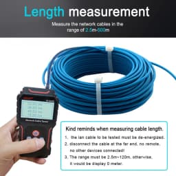 Noyafa NF-8209S Network Cable Tester LCD Display Cable Tracker Poe Checker Detect Length Measure Fault Distance Crimping Test