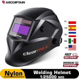 ARCCAPTAIN Welding Helmet Auto Darkening 1/1/1/1 Solar Powered 4 Arc Sensor 1/25000s Welding Hood Face Mask For MIG MAG ARC TIG