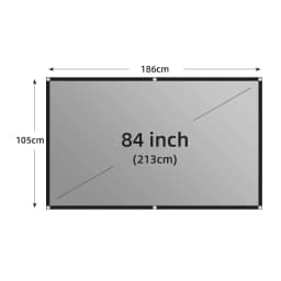 MIXITO Black Edge With Hole 16:9Gray Anti-light Projection Screen 30-133 Inch Outdoor Household Office Portable Projector Screen