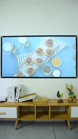 MIXITO Black Edge With Hole 16:9Gray Anti-light Projection Screen 30-133 Inch Outdoor Household Office Portable Projector Screen