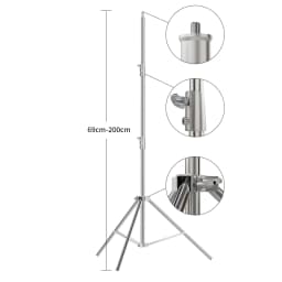 2/2.9M Tripod Super Stable Big Tripod Foldable Light Stand Lifting Frame Wheels Photography Softbox Photo Studio Stainless Steel
