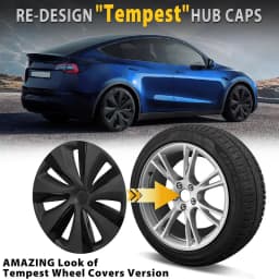 4PCS 19 Inch Hub Cap for Tesla Model Y Wheel Hubcap Performance Replacement Right&Left Wheel Cap Full Rim Cover Accessories 2024